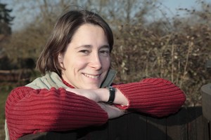 Anne-Cécile Roy in the vineyard